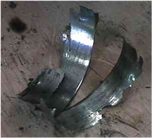 Number 6 rod bearings are worn thin